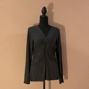 Women’s Grey Long-Sleeve Top